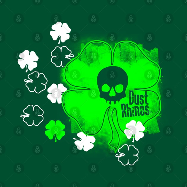 DR Skull and Shamrock Green by Dust Rhinos Swag Store