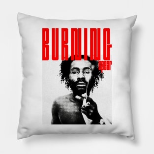 Burning Spear -- Aesthetic Fan Art Design Pillow