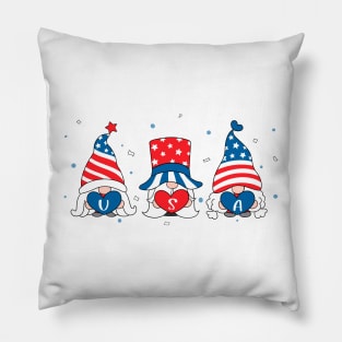 American Patriot Gnomes Pillow