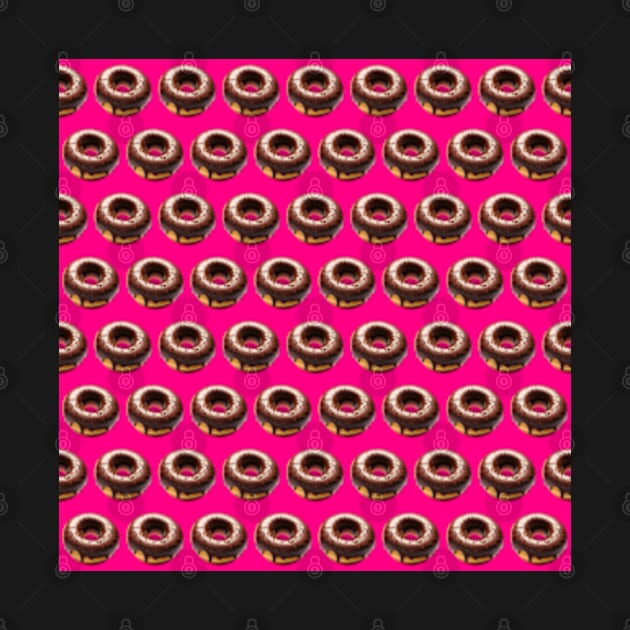 Chocolate Donut Pattern by ArtFactoryAI