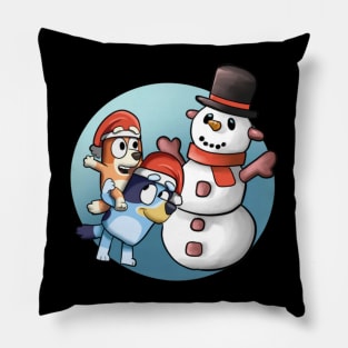 cristmas bluey Pillow