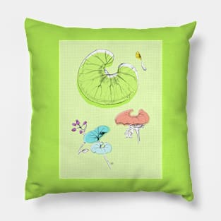 Colorful Botanical Sketch Pillow