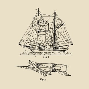 Sailing Ship Patent T-Shirt