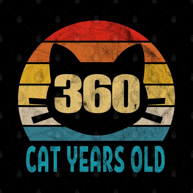 360 Cat Years Old Retro Style 86th Birthday Gift Cat Lovers by Blink_Imprints10