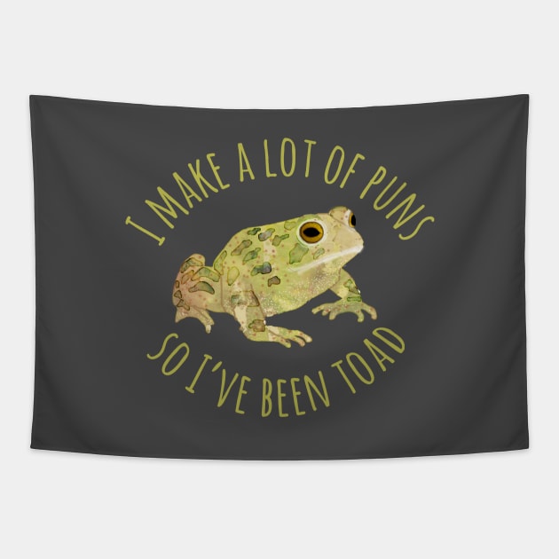 Toad Pun Tapestry by ahadden