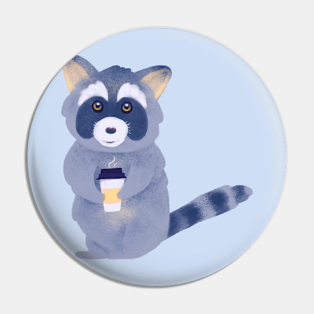 Raccoon with coffee, (he needs his coffee) Pin by KookyAngie