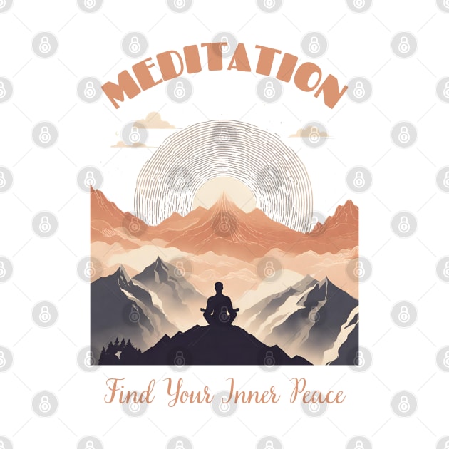 Find Your Inner Peace, Meditation, Mystical,Good Vibes, by Peacock-Design