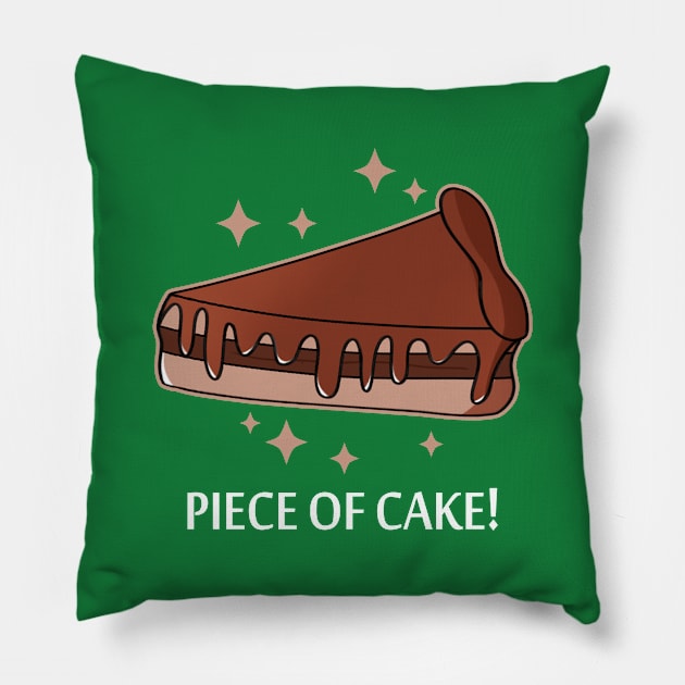 Piece Of Cake Chocolate Meme For Cake Lovers B Pillow by Keira's Art