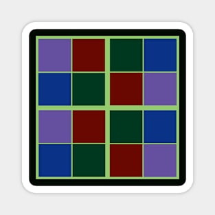 Four Color Squares Magnet