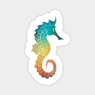 Rainbow seahorse Magnet