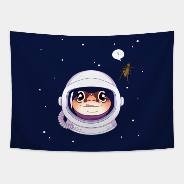 African Fat Tailed Gecko, Space Theme! Astronaut Gecko Tapestry by anacecilia