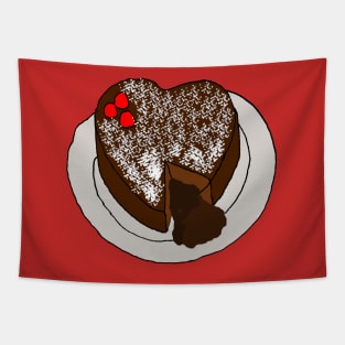 Heart-Shaped Lava Cake Tapestry