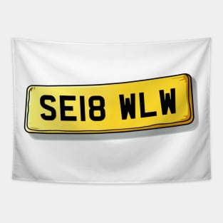 SE18 WLW Walworth Number Plate Tapestry