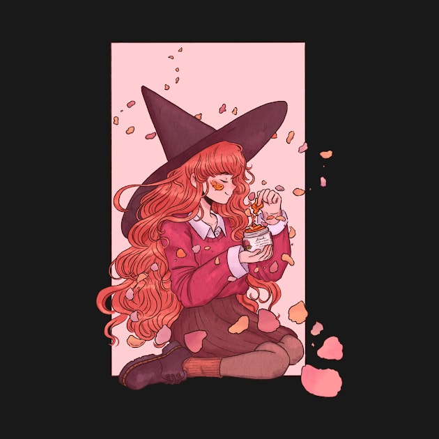 Magic Rose Facemask Witch by RedBeanPorridge TeePublic Store