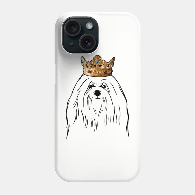 Coton de Tulear Dog King Queen Wearing Crown Phone Case by millersye
