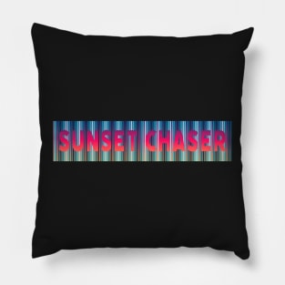 Sunset Chaser | Hot Pink and Blue Pillow