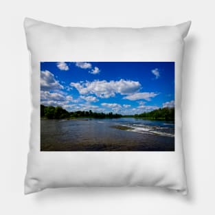 The Mississippi River on a sunny day Pillow