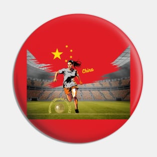 China T-Shirt, Unisex T-Shirt, Women’s World Cup, soccer t-shirts, football t-shirts, women’s football, China national football team Pin