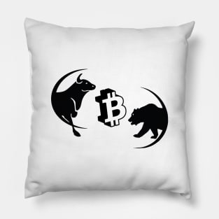 Bull Market vs Bear Market Bitcoin Pillow