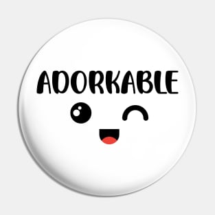 Cute Adorkable Wink Pin