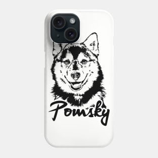 Funny Proud Pomsky dog portrait gift Phone Case