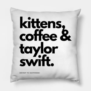 kittens, coffee, taylor Pillow