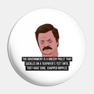 Ron Swanson on the Government Pin