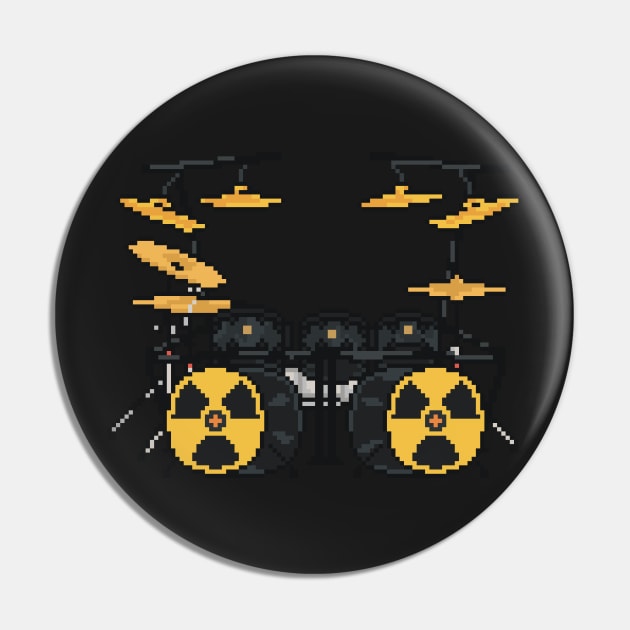 Pixel Mega Radioactive Drums Pin by gkillerb