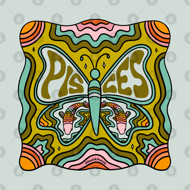 Pisces Butterfly by Doodle by Meg