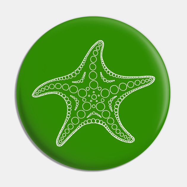 Starfish (white/green) Pin by calenbundalas