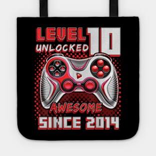 10th Birthday Gamer 10 Year Old Bday Boy Ten Son Tote