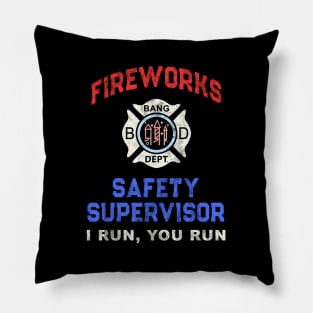 Fireworks Safety Supervisor Directorrotechnician Pillow