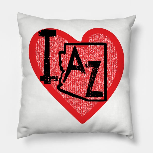 I Love Arizona I Heart Arizona Pillow by pelagio