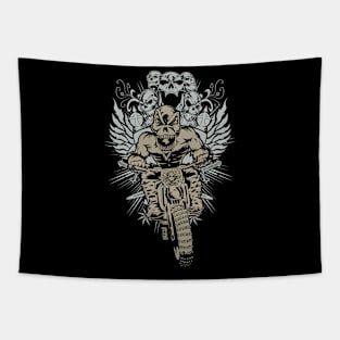 Dirtbike Skull Scream Tapestry