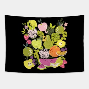 Collage of mixed fruit, fruit salad Tapestry