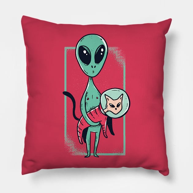 Alien Friends Pillow by Urban_Vintage