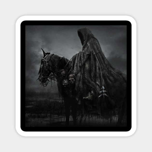 nazgul on horse Magnet by mustaphadesign