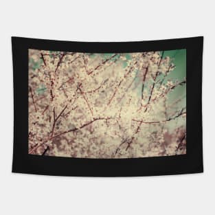 White Cherry Plum flowers Tapestry