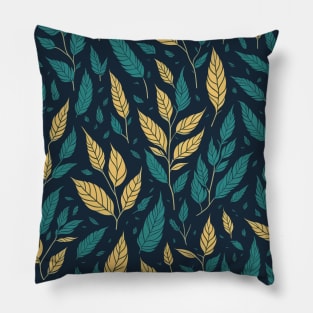 Infinite vintage summer leaves Pillow