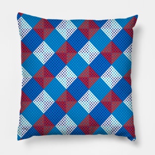 Angled Checkerboard Quilt Pattern no. 14 Pillow