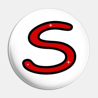 Letter S. Name with letter S. Personalized gift. Abbreviation. Abbreviation. Lettering Pin