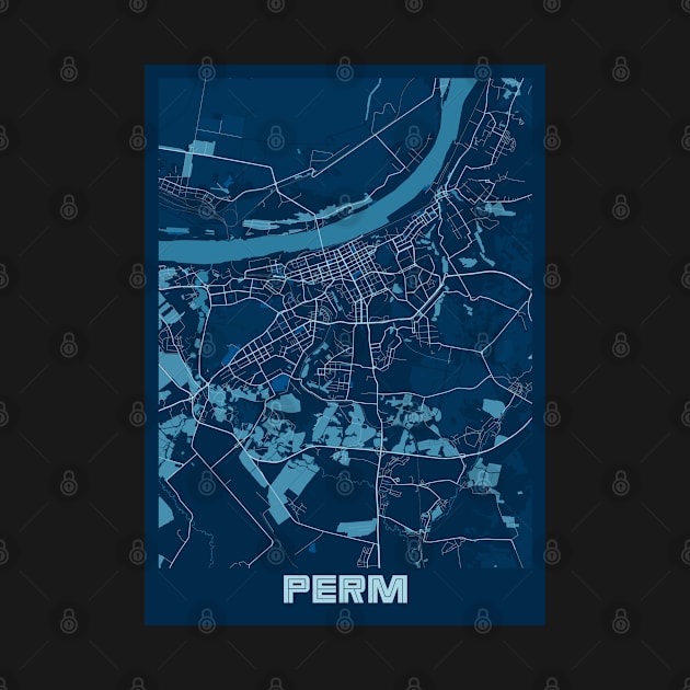 Perm - Russia Peace City Map by tienstencil