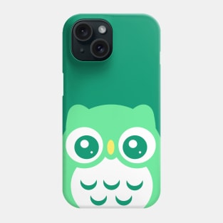 Aqua green Cute baby Owl Phone Case