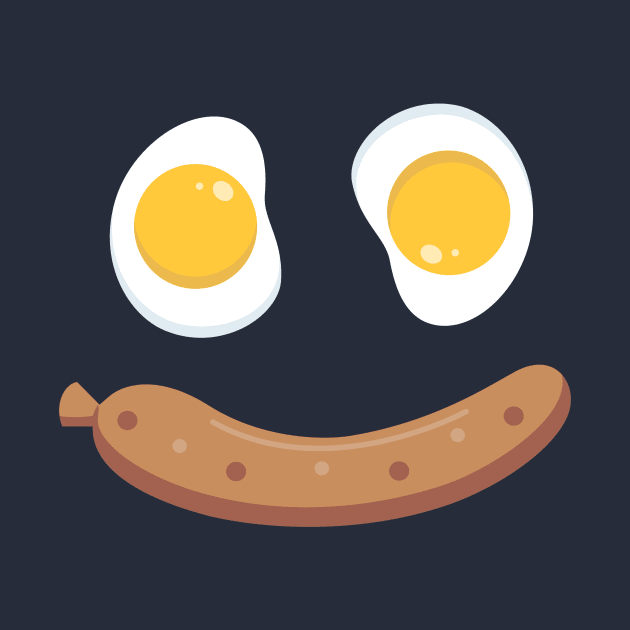 Sausages with Cute and Kawaii Eggs by happinessinatee