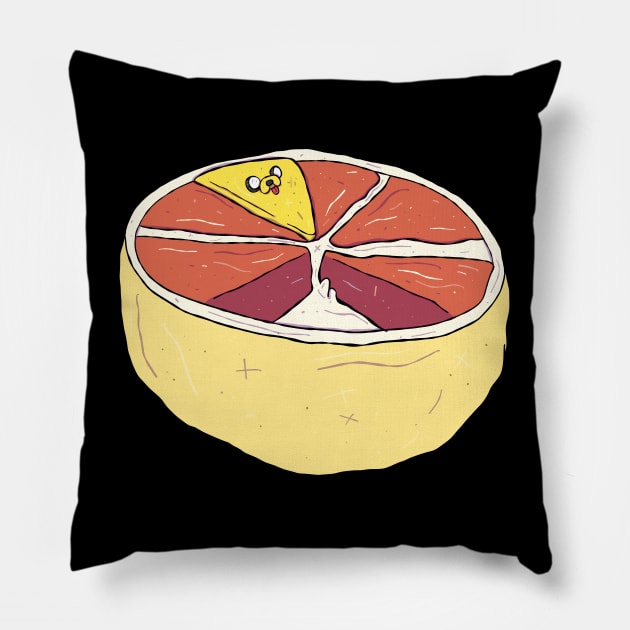 Grapefruit Jake - Adventure Time Pillow by surfinggiraffecomics