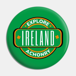 Achonry, Ireland - Irish Town Pin