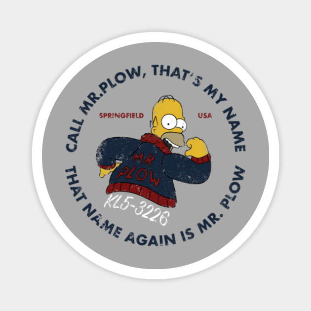 The Simpsons Mr Plow Vinyl Decal Full Color