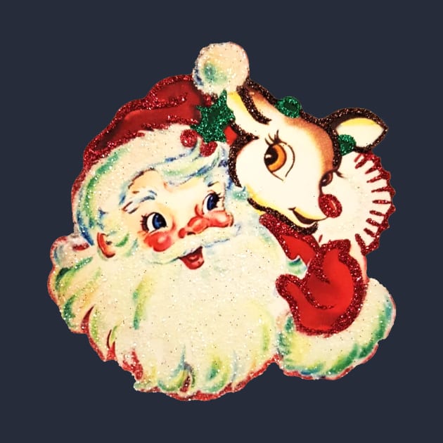 Glitter Santa and Rudolph by Eugene and Jonnie Tee's