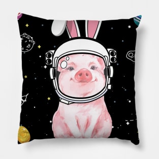 Eastronaut Pig Astronaut Easter Day Pillow