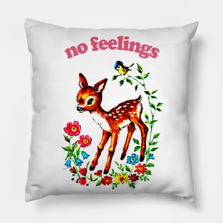 No Feelings / Existentialist Meme Design Pillow